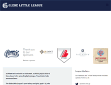 Tablet Screenshot of glebelittleleague.ca